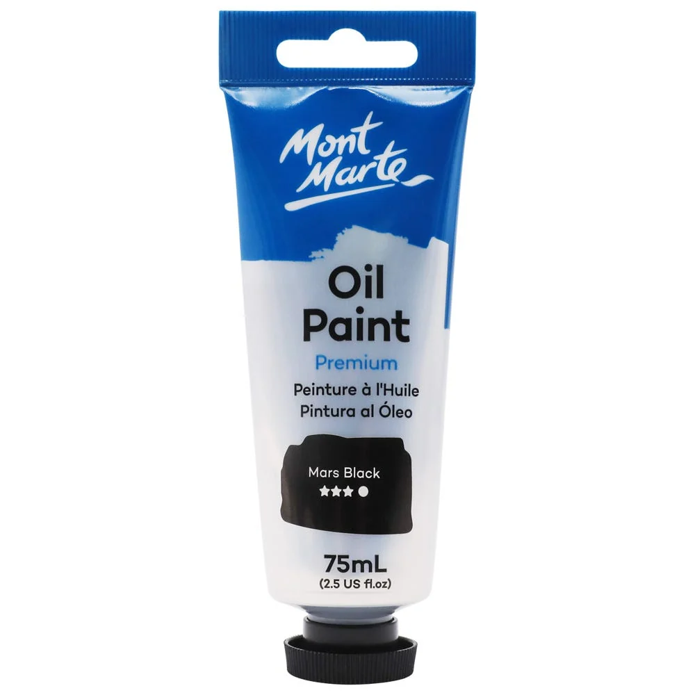 Mont Marte Premium Oil Paint 75ml – Mars Black