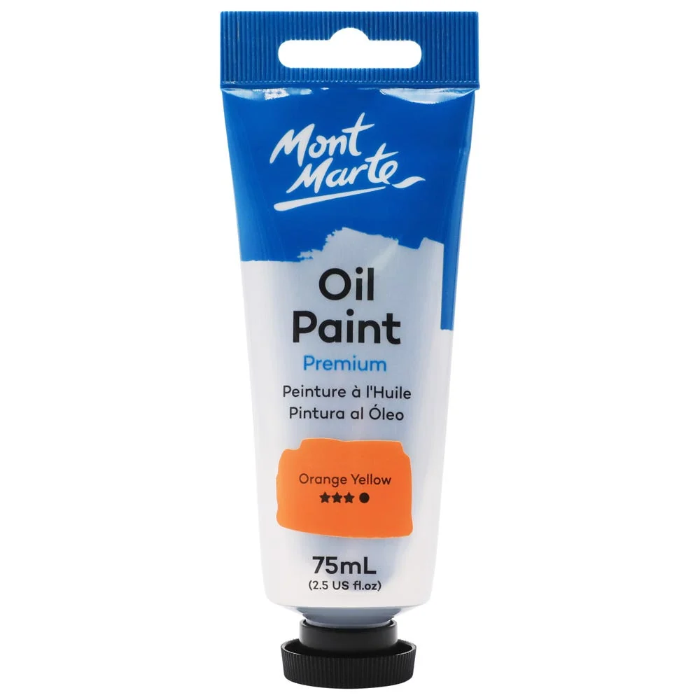 Mont Marte Premium Oil Paint 75ml – Orange Yellow