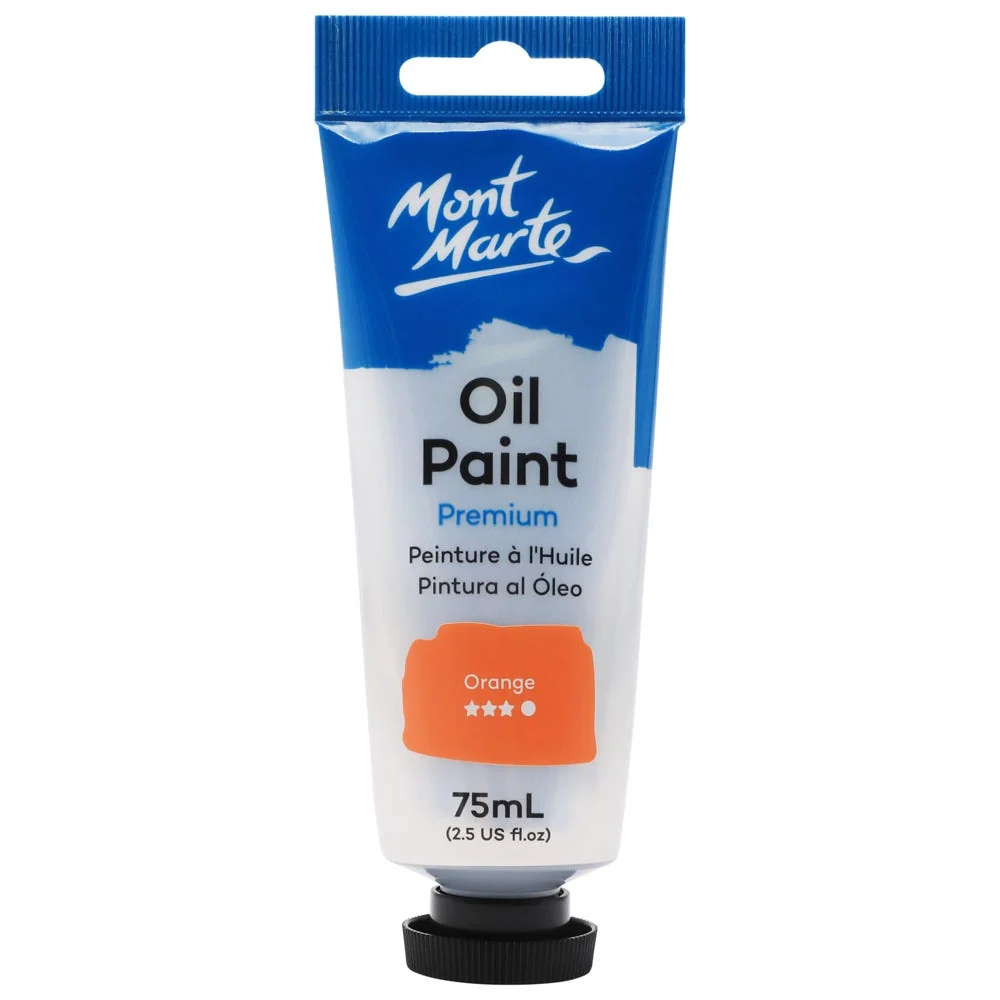 Mont Marte Premium Oil Paint 75ml – Orange