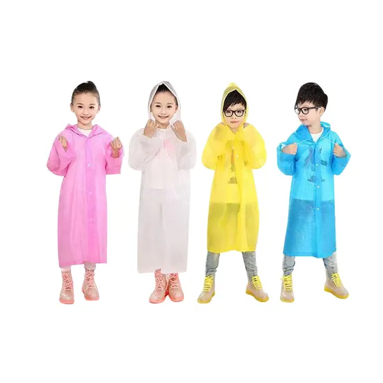 Lightweight Reusable EVA Long Raincoat for Kids