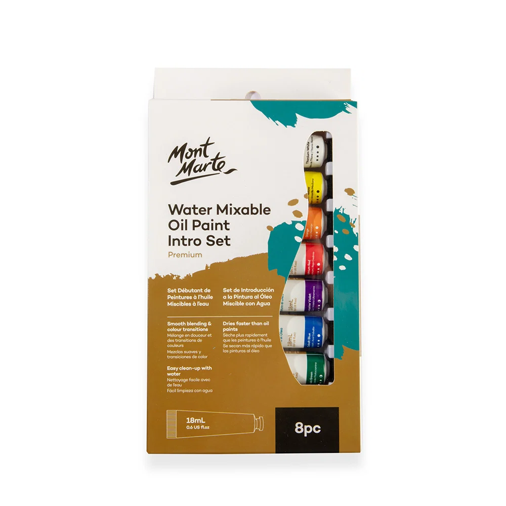 Water Mixable Oil Paint Intro Set Premium 8pc x 18ml