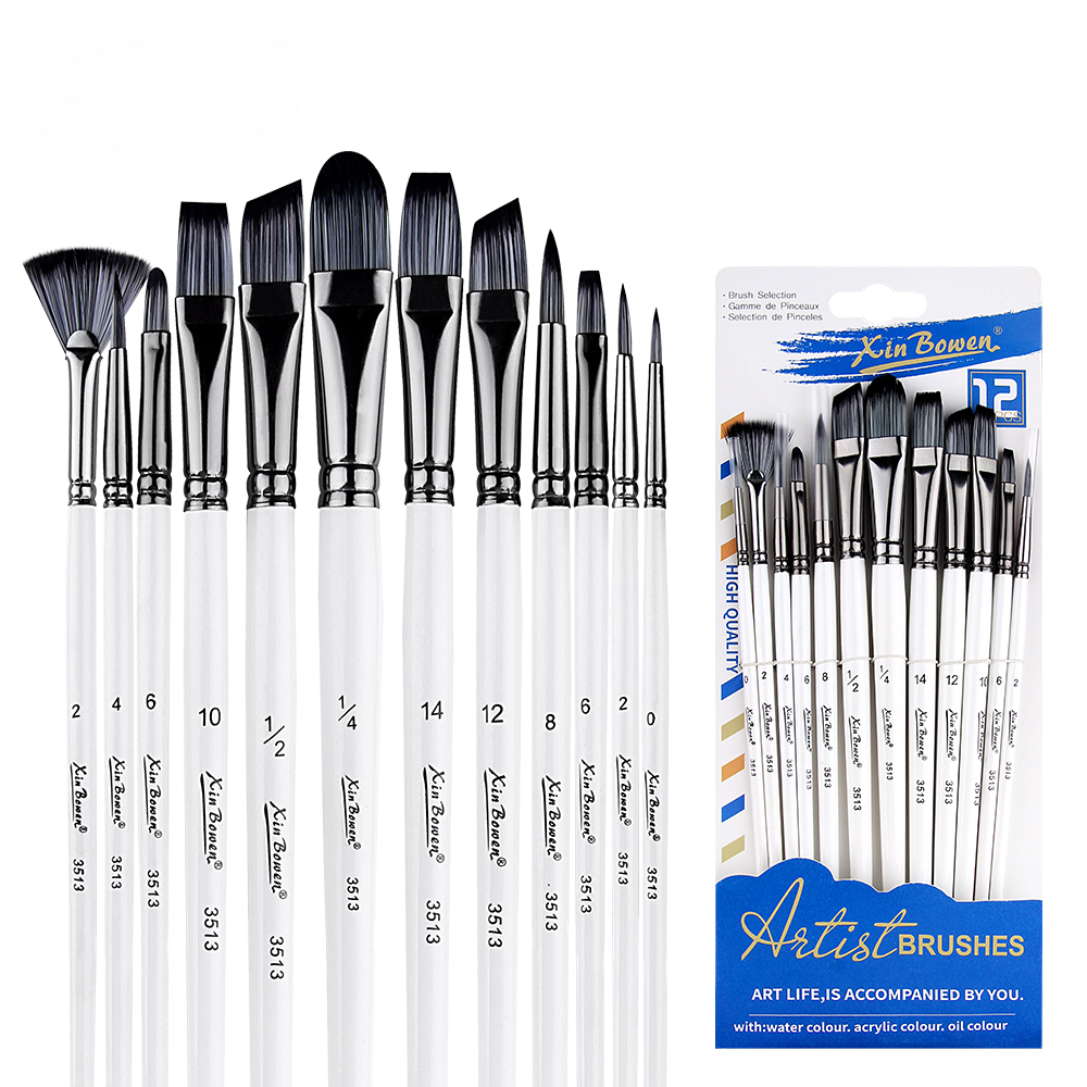 12 PCS Artist Paint Brushes Set