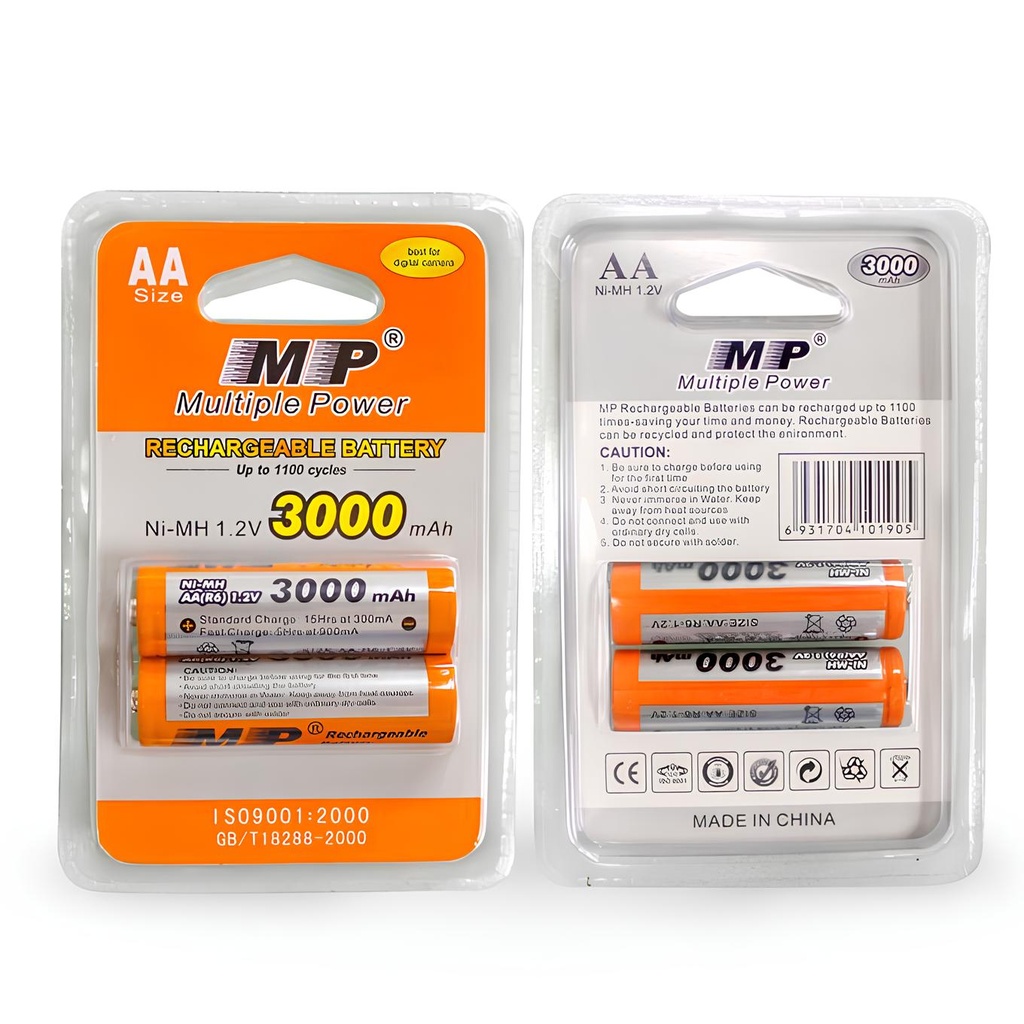 AA Rechargeable Battery 1.2V 3000mAh
