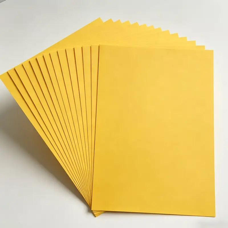 Yellow A4 Embossed Paper Binding Covers – 100 Pieces