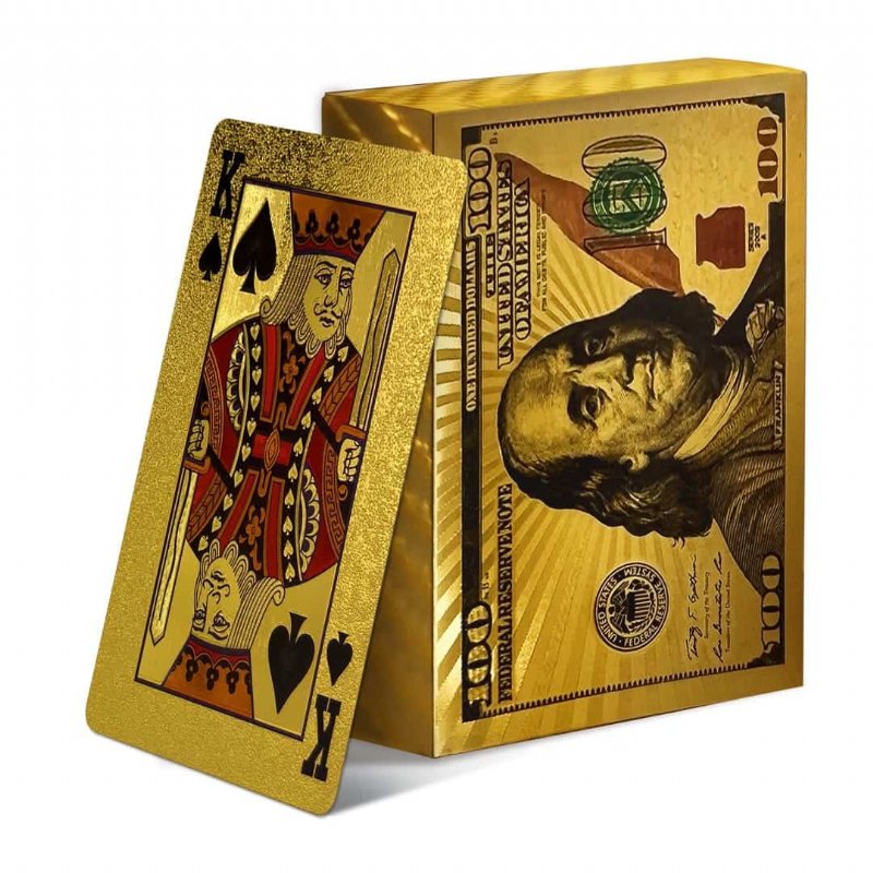 Gold Foil Poker Playing Cards Deck