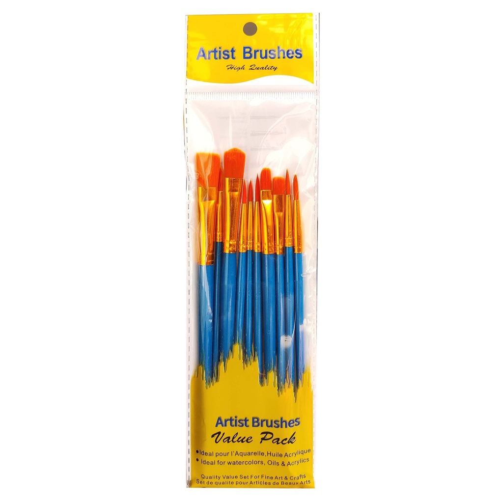 10PCS Nylon Paintbrush Set – Artist Paint Brushes