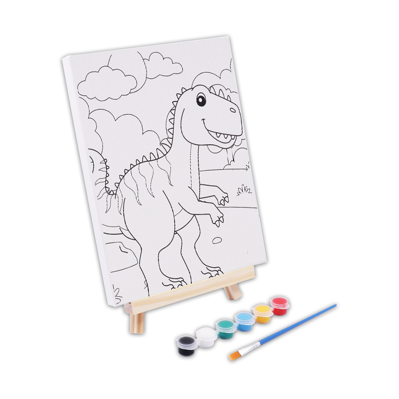 Canvas Painting Kit 18 × 24cm with Assorted Pre-Drawn Designs