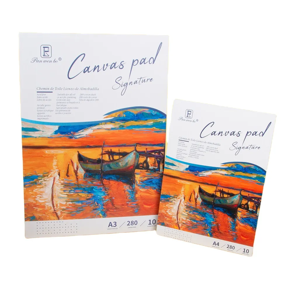 A4 Canvas Pad Book – 10 Pages | Ready-to-Paint Canvas Sheets