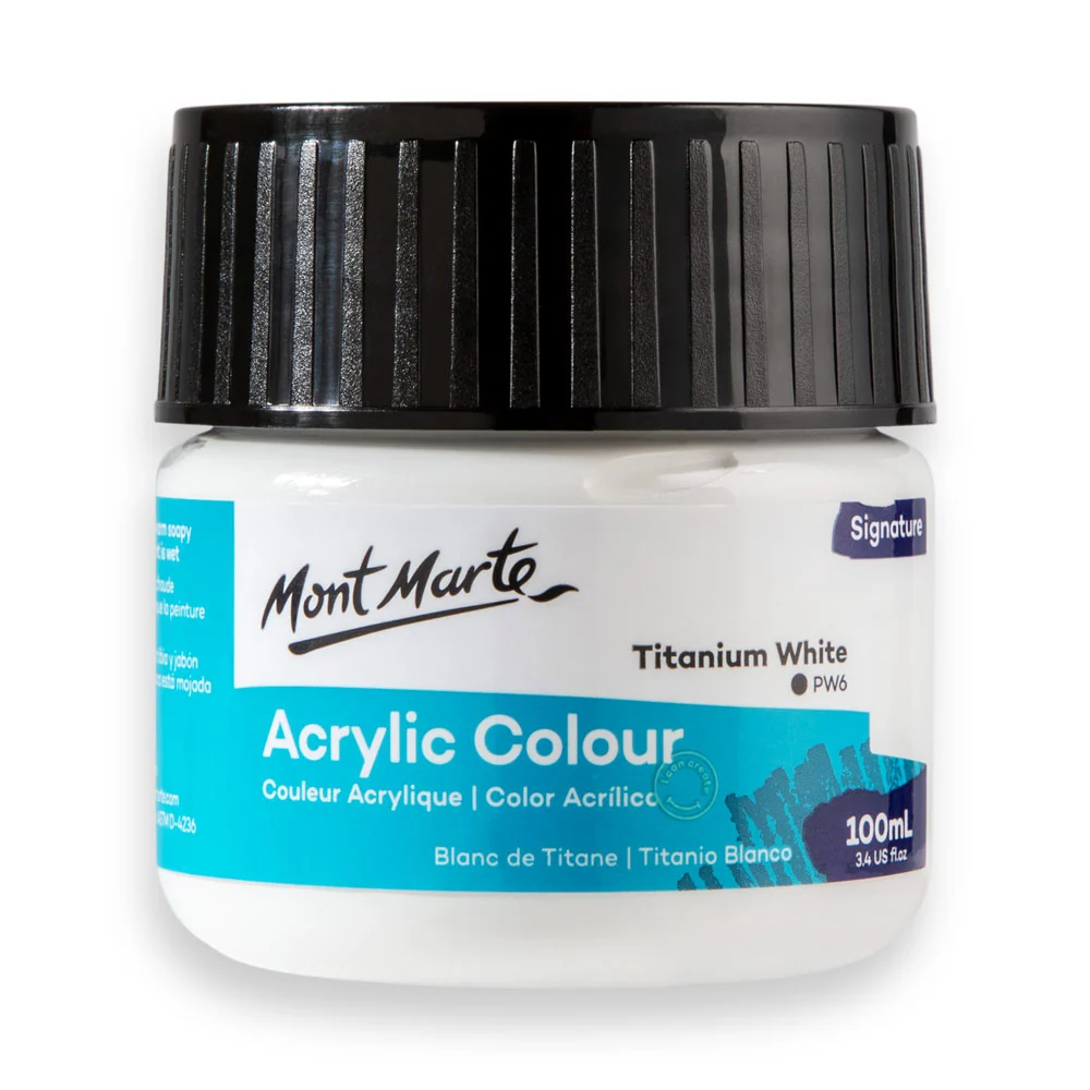 Acrylic Colour Paint Signature 100mL – Titanium White