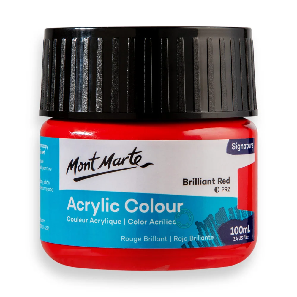Acrylic Colour Paint Signature 100mL – Brilliant Red