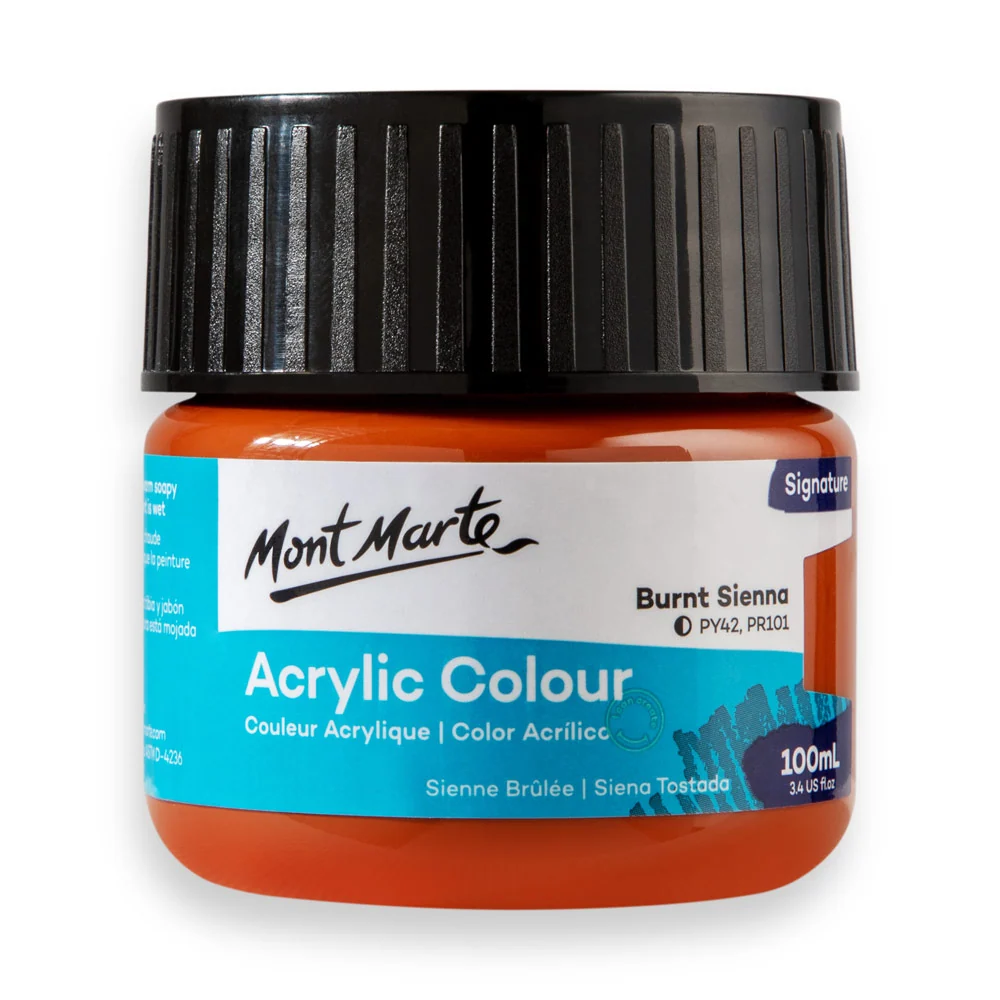 Acrylic Colour Paint Signature 100mL – Burnt Sienna