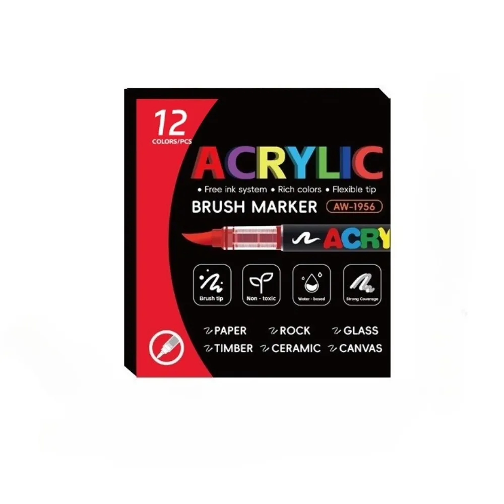 Acrylic Marker 12-Color Set