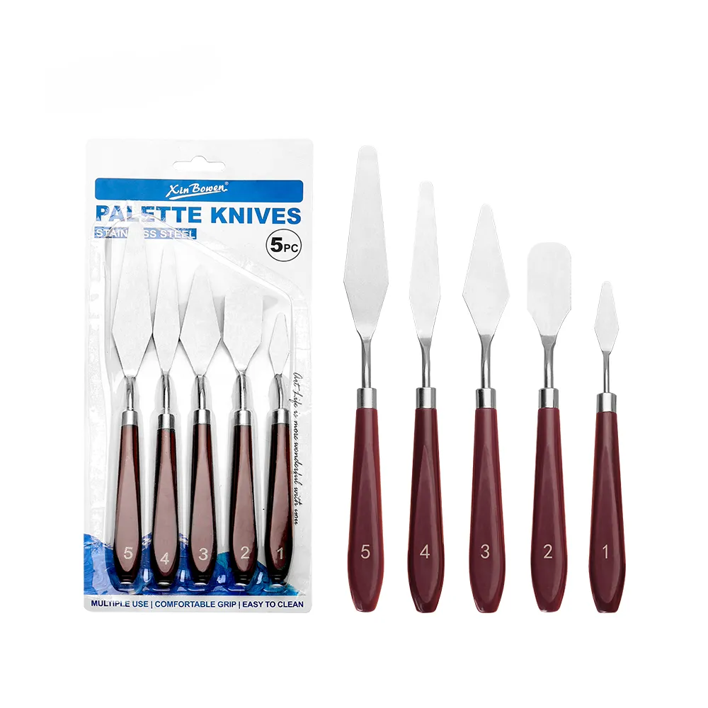 Art Tools 5Pcs Oil Painting Palette Knife & Spatula Set