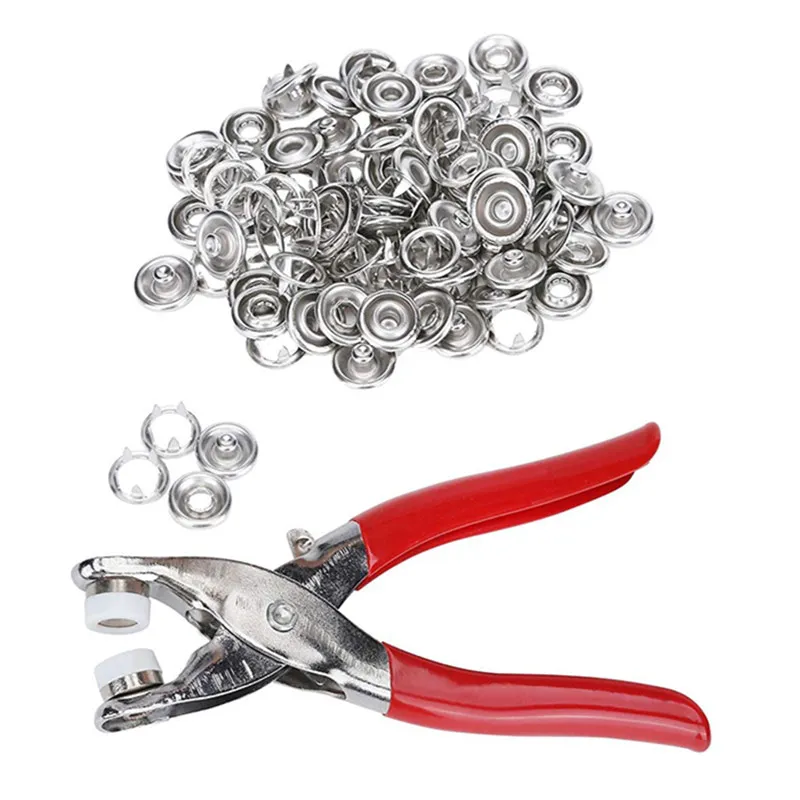 Metal Snap Button Sewing Kit