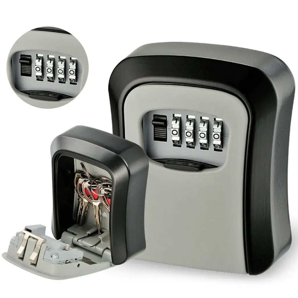 Mini Outdoor Wall Mount Key Safe Box with Combination Lock